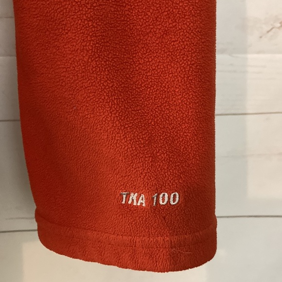 The North Face Mens SZ XL TKA 100 pull over orange 1/4 zip Long Sleeve sweater - Picture 6 of 10